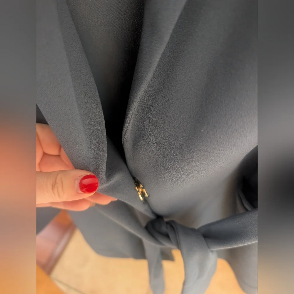 White House Black Market Dusty Blue Blazer - Picture 6 of 10